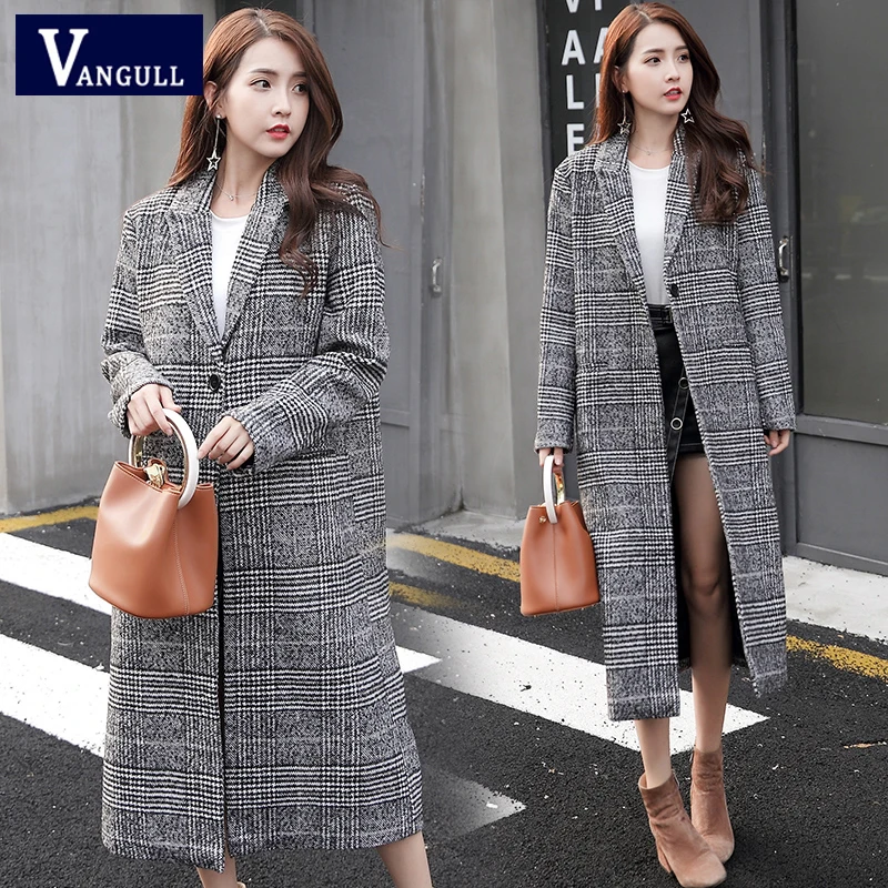 Popular Women's Plaid Wool Coat-Buy Cheap Women's Plaid