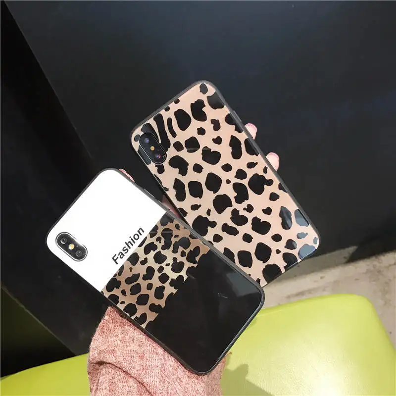 

Leopard Tempered Glass Case For Huawei P20 Pro Mate 9 10 20 Pro Cover P9 P10 Plus Nova 2 Plus 2S 3 3i 3E 4 Capa P20 Lite shell