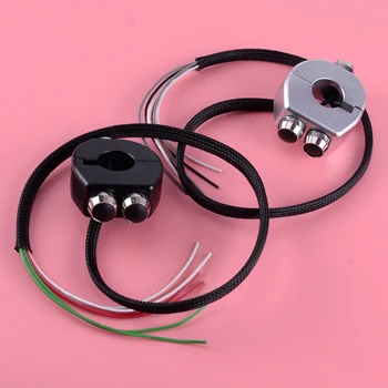 

3 in 1 Aluminum alloy Cafe Racers Custom Motorcycle Handlebar Button Latch CNC Switch