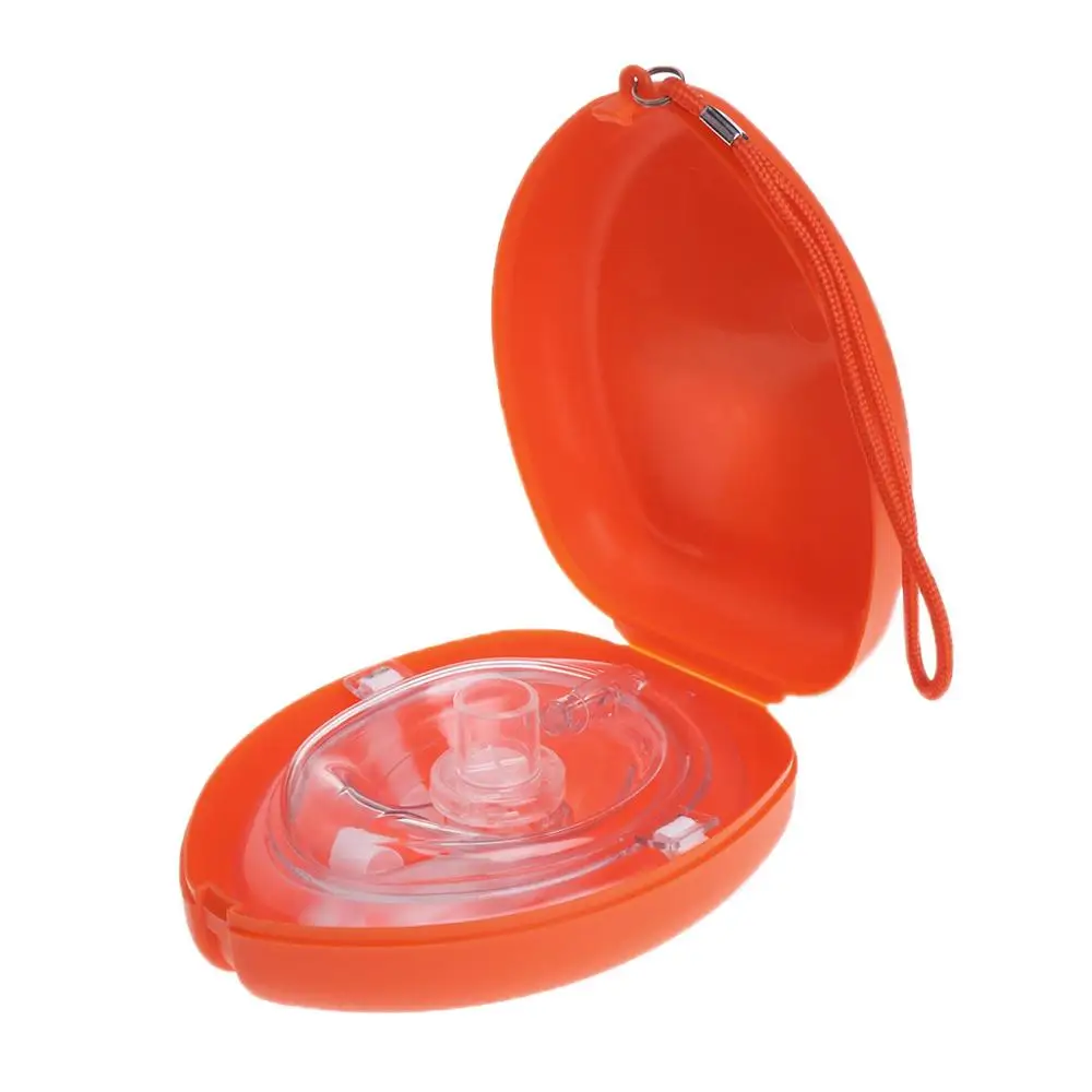 ZLROWR CPR маска для защиты лица щит первой помощи обучение односторонний клапан фильтр простой чехол gai - Цвет: Orange