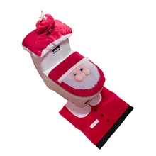 3 шт Санта-Клаус шаблон унитаз сиденья дома Рождество теплая крышка для унитаза ванная комната декоративные изделия# E