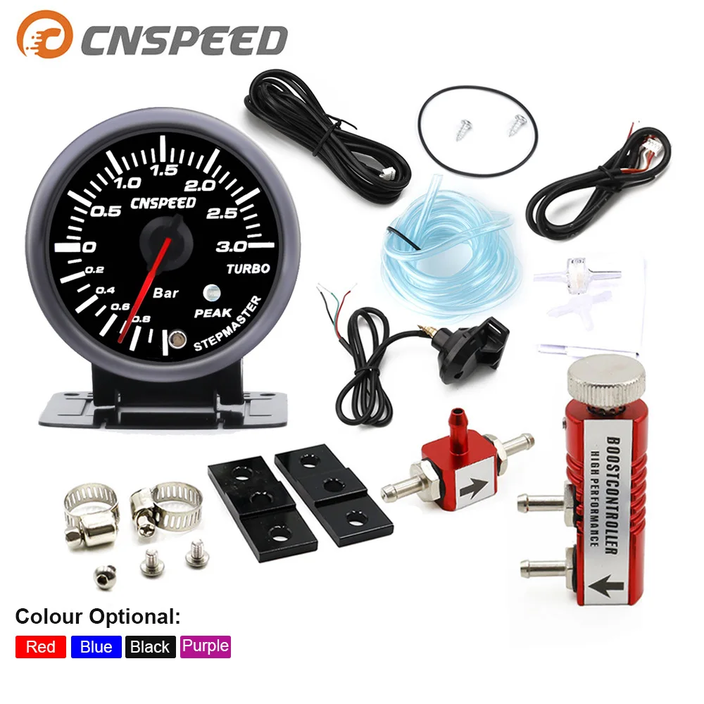 3.0 BAR 60mm 2.5'' Boost Turbo Gauge White&Amber Dual Led Display With