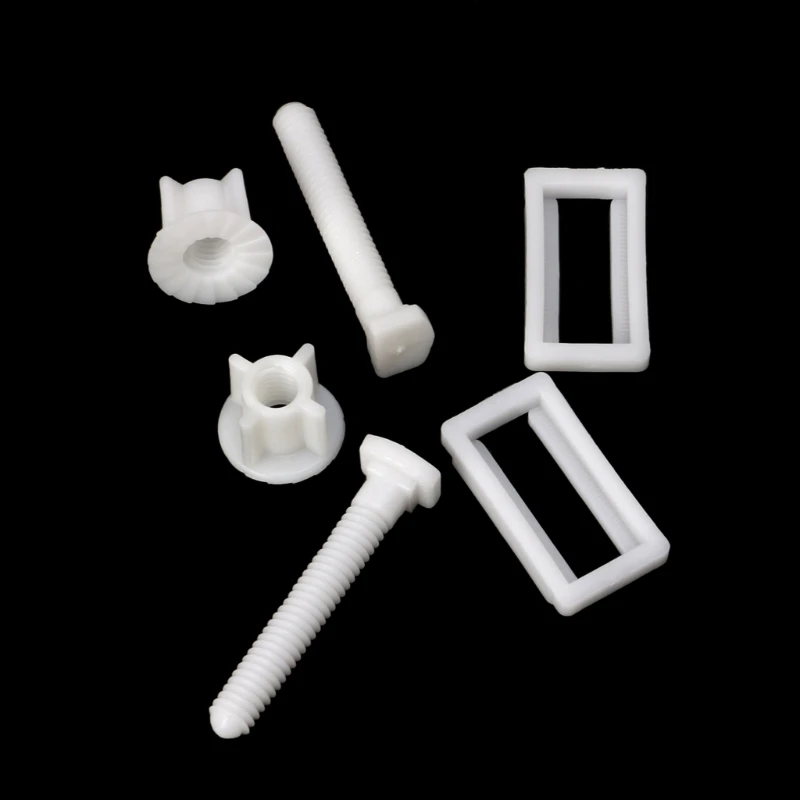 1 Pair Toilet Seat Expansion Screw Hinges Easy Install Small Rubber Top Universal Fixing Professional Nuts Accessories 517A