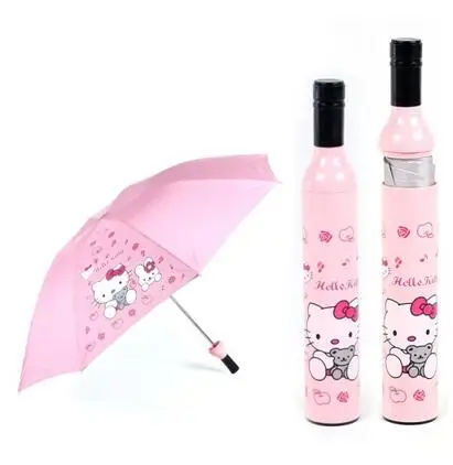 

1 Pcs UV Protection Cartoon Doraemon Mickey Children Girl Bottle Umbrella Kids