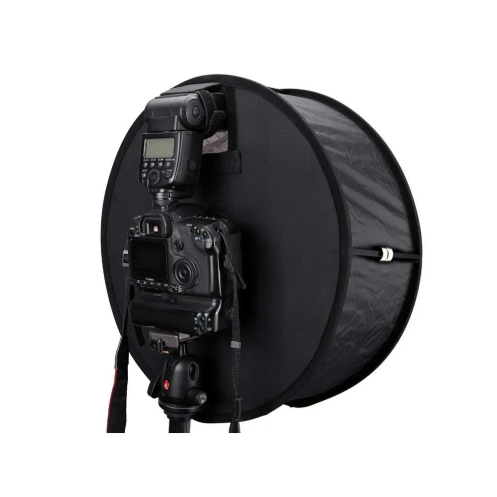 45cm 18" Easy-fold Ring Speedlite Flash Softbox Diffuser Reflector For Canon Nikon Godox Macro Shoot Portrait Photography