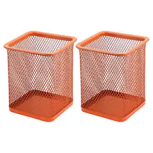 Темно-оранжевый полый прямоугольник дизайнерская ручка шариковая ручка держатель 2 шт