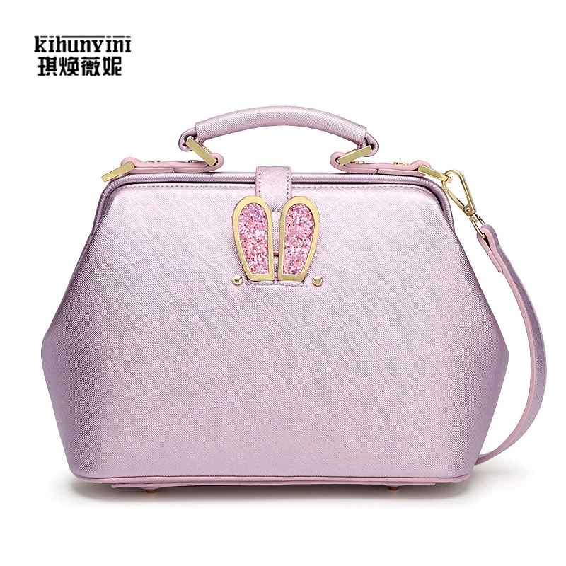 Doctor Bags Women Classical Vintage Handbag Rabbit Ear Lovely Fashion