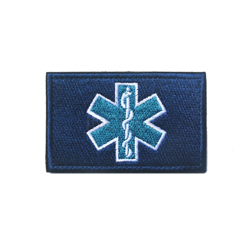 

3D Embroidery Patch International Rescue EMT Morale Patch Tactical Appliques Emblem Stars Badges Hook & Loop Embroidery Patches