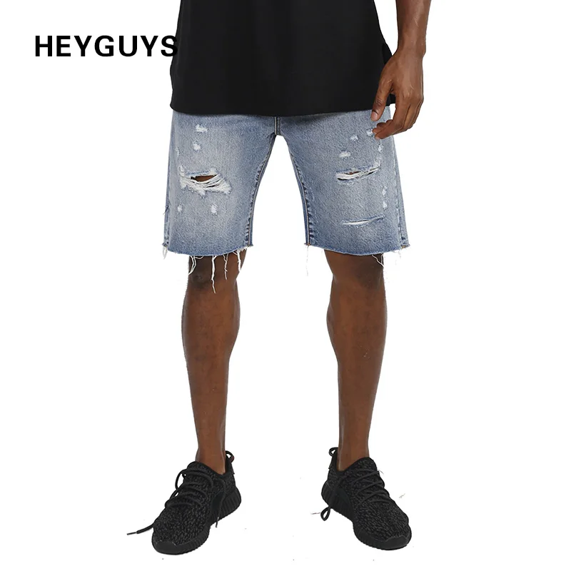 HEYGUYS 2018 high quality street mens hip hop street casual cool black hole cool wear new hot destroyed Denim shorts men HEYGUYS 2018 high quality street mens hip hop street casual cool black hole cool wear new hot destroyed Denim shorts men