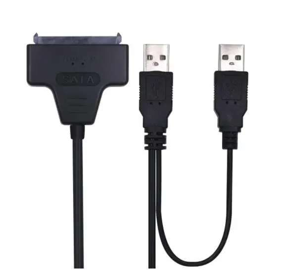 Usb 2 0 до 7 15 22 Pin Sata адаптер Кабели внешняя мощность для 5 ''Ssd Hdd конвертер