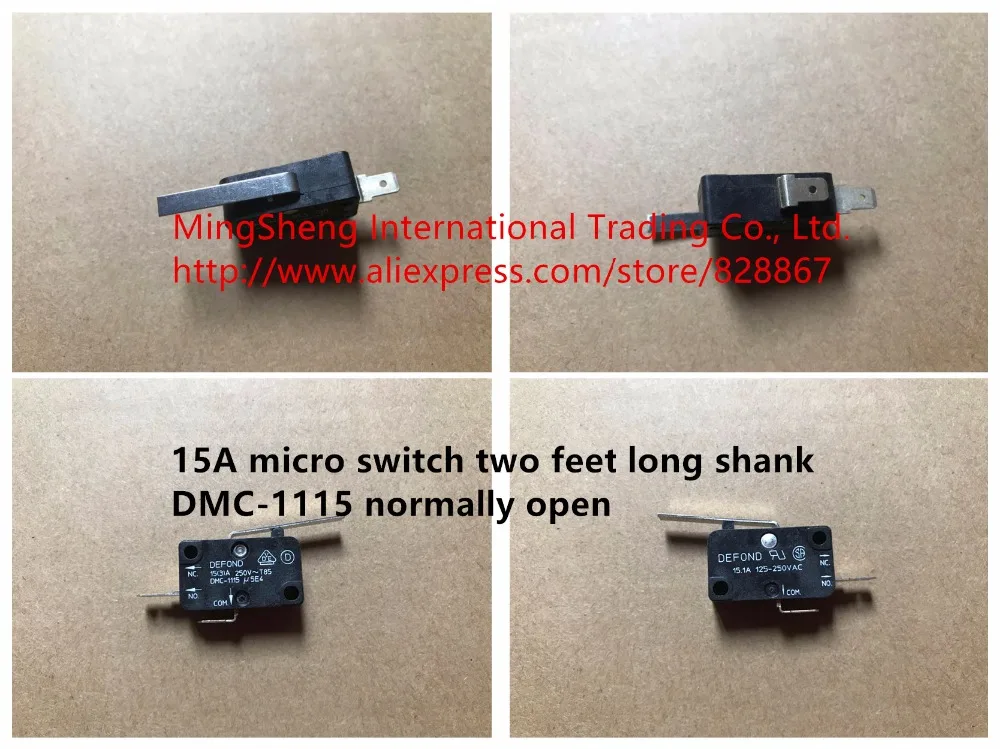 

Original new 100% 15A micro switch 2pin long shank DMC-1115 normally open