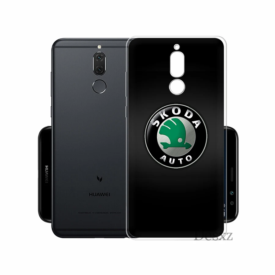 Desxz سكودا شعار سيارة حافظة لهاتف huawei P20 P10 P9 P8 لايت برو زائد P الذكية البسيطة غطاء الهاتف حقيبة قشرة صلبة
