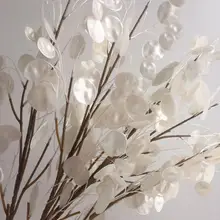 100 см белый круглый лист Серебряная ракушка лист большой размер поддельные листья искусственные украшения для дома