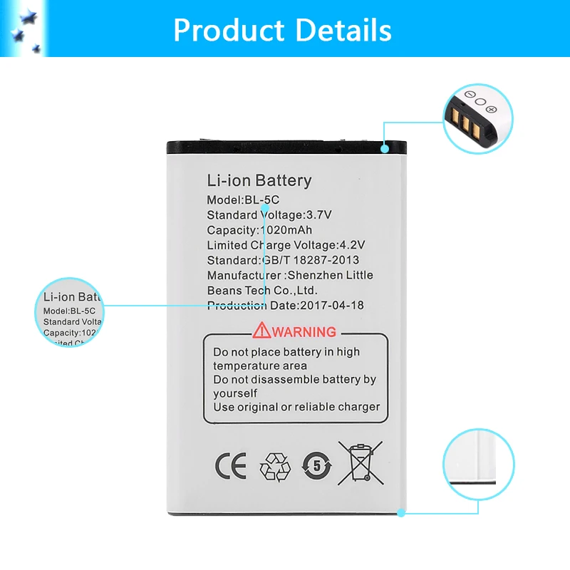 Nephy BL-5C мобильного телефона Батарея для Nokia 1000 1010 1100 1108 1110 1111 1112 1116 BL 5C BL5C мобильный заменить