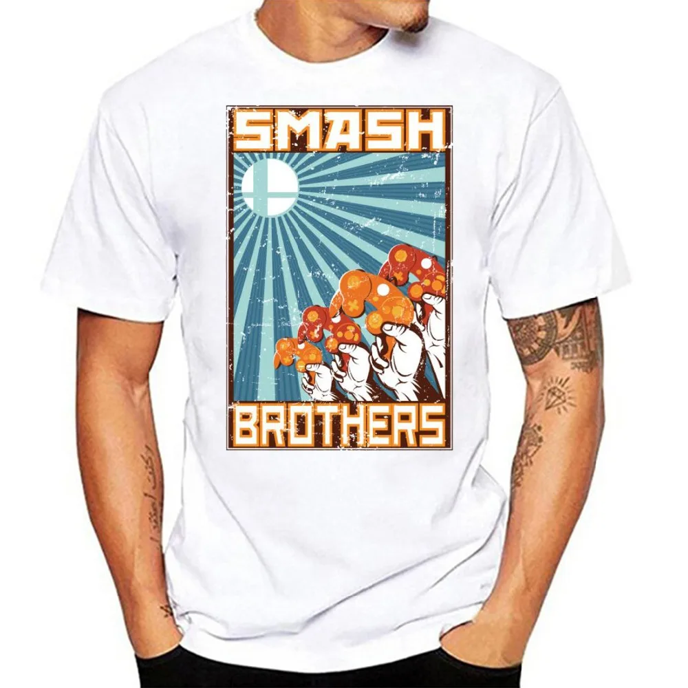 Мужская футболка Super Smash Bros Controller Gaming Awesome Tee | одежда