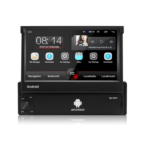 Podofo 1 din Android 8,1 GO четырехъядерный автомобильный DVD GPS навигационный плеер 7 ''универсальный автомобильный Радио WiFi Bluetooth MP5 мультимедийный плеер - Цвет: 9701 Radio Only