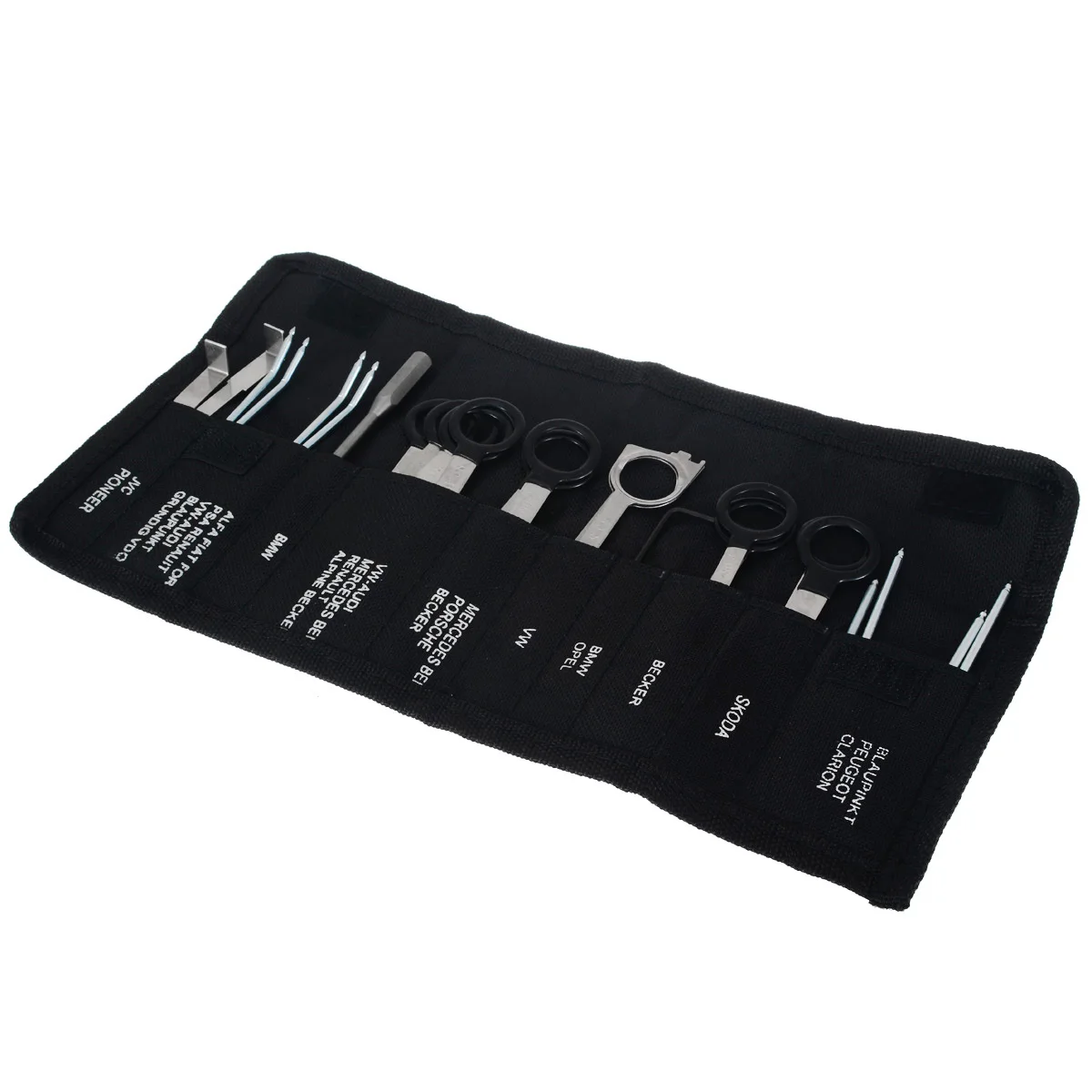20PCs Professional Car Radio Removal Key Tool Kit Audio Tools Keys Stereo CD Repair Hand Tools Set Release Keys Extraction Tools