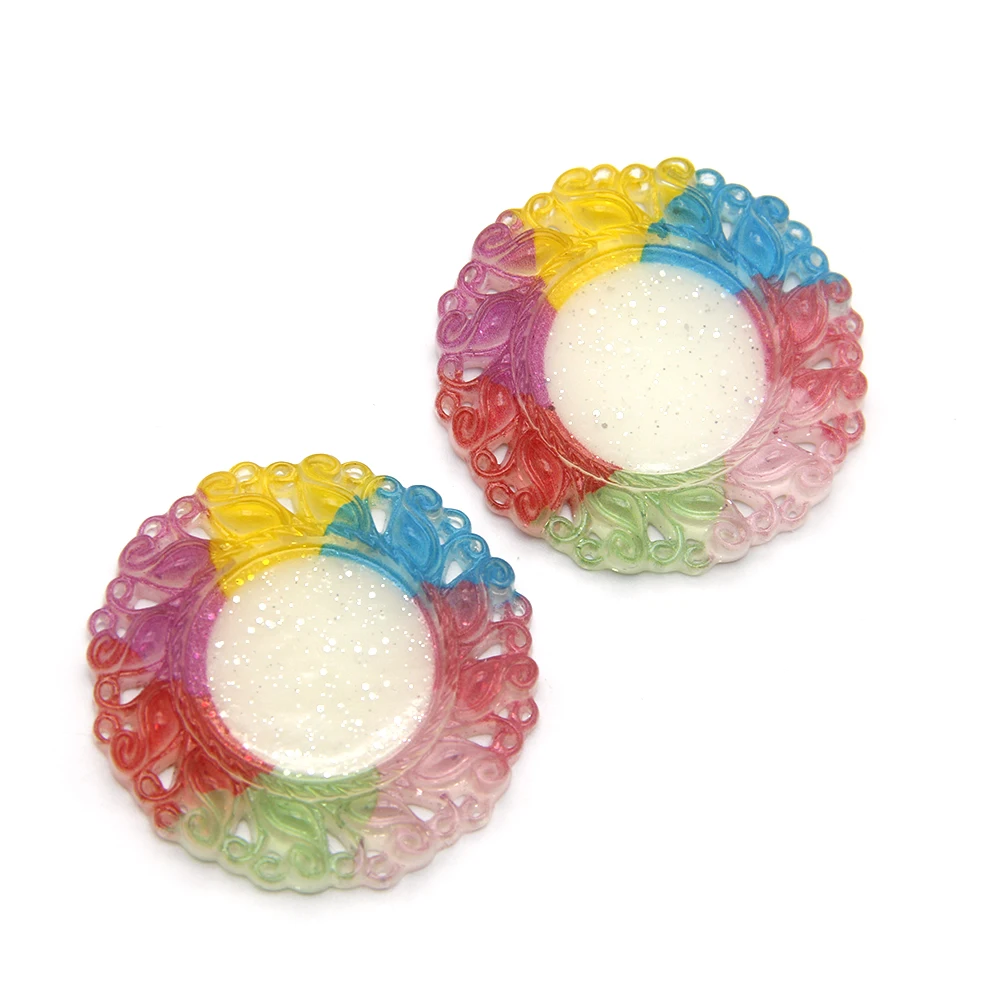 

New 25x25mm Planer Plastic Resin ,Making Hair Bows Crafts Art DIY Accessoris Decoration,20Yc6398