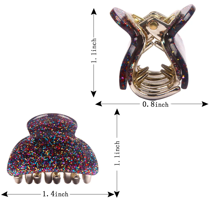 Яркие заколки для волос для девочек, мини-блестящая заколка для волос, заколки для волос, заколки для волос, аксессуары для волос, головные уборы