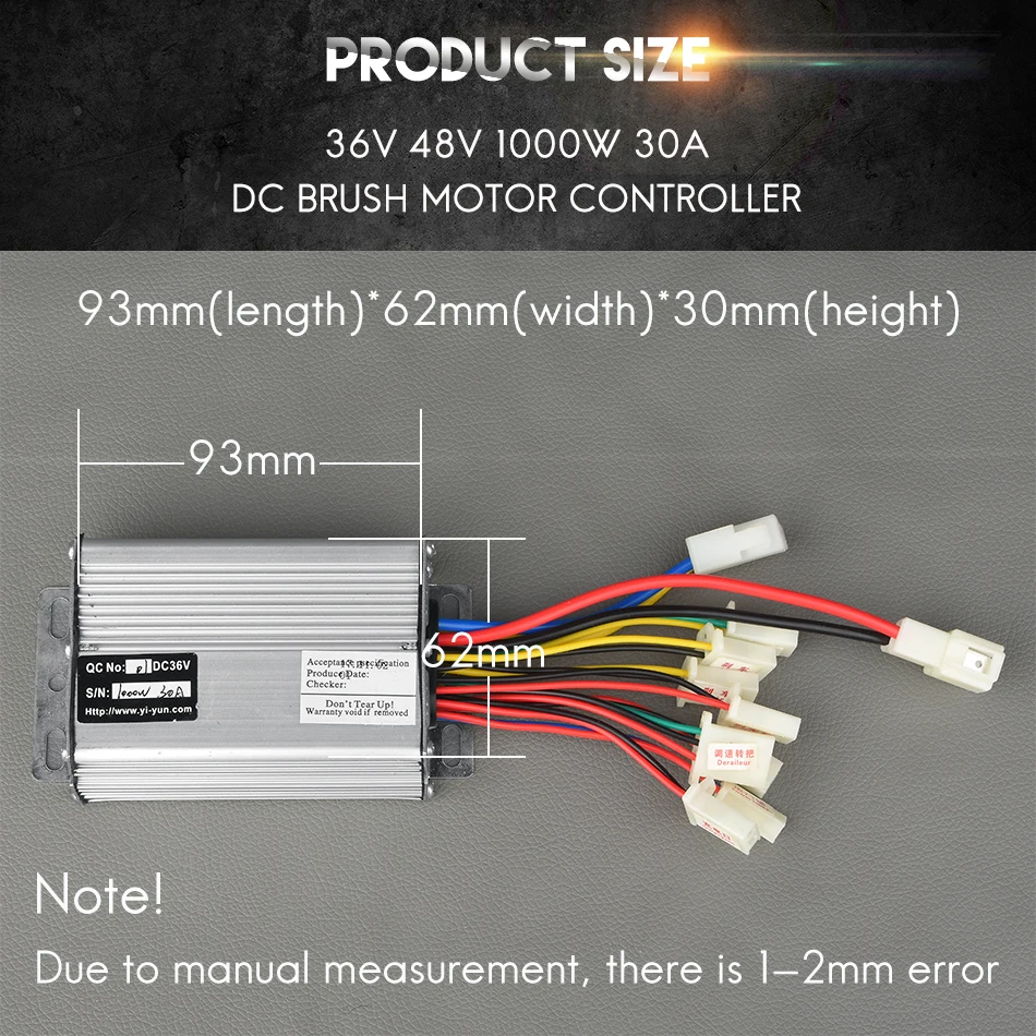 36 В 1000 Вт 30А щёточный двигатель постоянного тока контроллер Электрический скутер двигатель генератор анти-Превышение скорости E велосипед запчасти