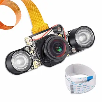 

Raspberry Pi 3 b+ Camera Wide Angle 175 Degree 5MP OV5647 IR-Cut Auto Switch Day/Night Vision for Raspberry Pi B+ 2B Pi Zero W