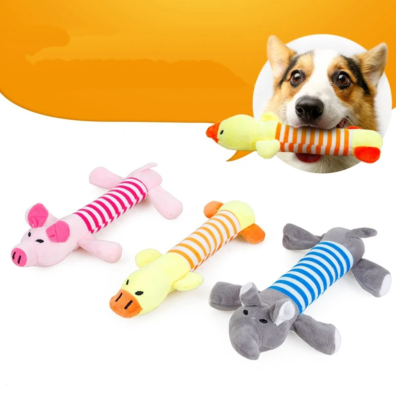 Dog Molars Elephant Stripes Sounding Dogs Toys Teddy Golden Retriever Puppies Large Biting Pets Plush | Дом и сад