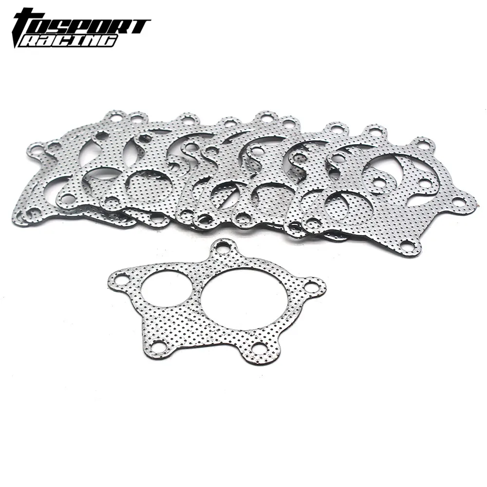 

5Pcs T3-T4 5-BOLT B/D SERIES TURBO MANIFOLD DOWNPIPE EXHAUST GRAPHITE ALUMINUM GASKET