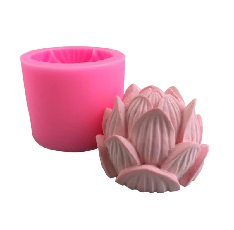 Candle Silicone Mold 3D Lotus Flower Shape Soap Silicone 3 O1CN01KEnR6U1Pa5d8myAvv_!!2207331856