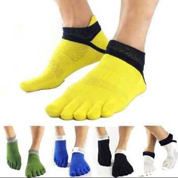

Candy Colors Men Women Mesh Thin Section of Toe Socks Five Fingers Cotton Sock