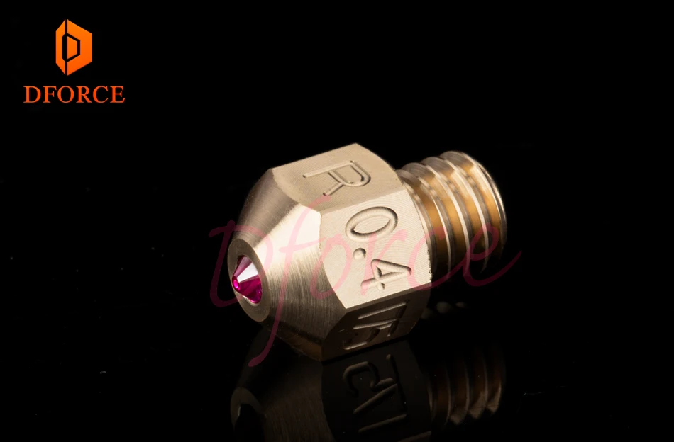 Compatível com Especial de Alta Dforce Rubi Bico Milímetros Temperatura Materiais Peek Pei Petg Abs Nylon Etc Bocal Ruby Mk8 1.75 7 DFORCE MK8 rubi bico 1.75 MILÍMETROS Compatível