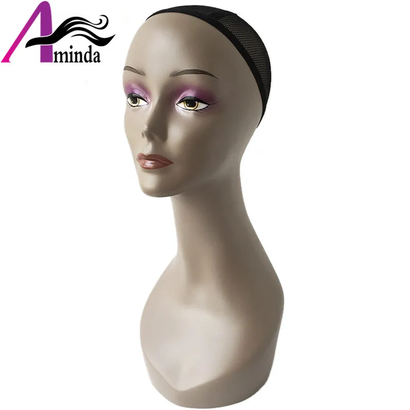 New Style Black Female ABS Mannequin Head , Plastic Wig  Jewelry Display Mannequin Head Mannequin Model On Sale (11)