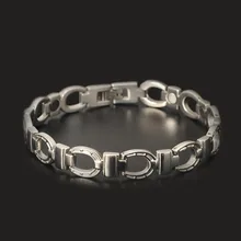 Nueva Moda Pulsera del Balance de Energía Turmalina Pulsera Joyas Para Hombres Cuidado de La Salud de Germanio Magnética Pulseras y Bangles10096