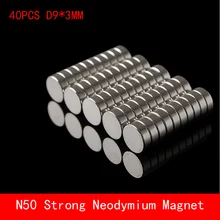 wholesale 40PCS D9*3mm N50 powerful magnetic force neodymium magnets round magnet N50 diameter 9X3MM wholesale 40PCS D9*3mm N50 powerful magnetic force neodymium magnets round magnet N50 diameter 9X3MM