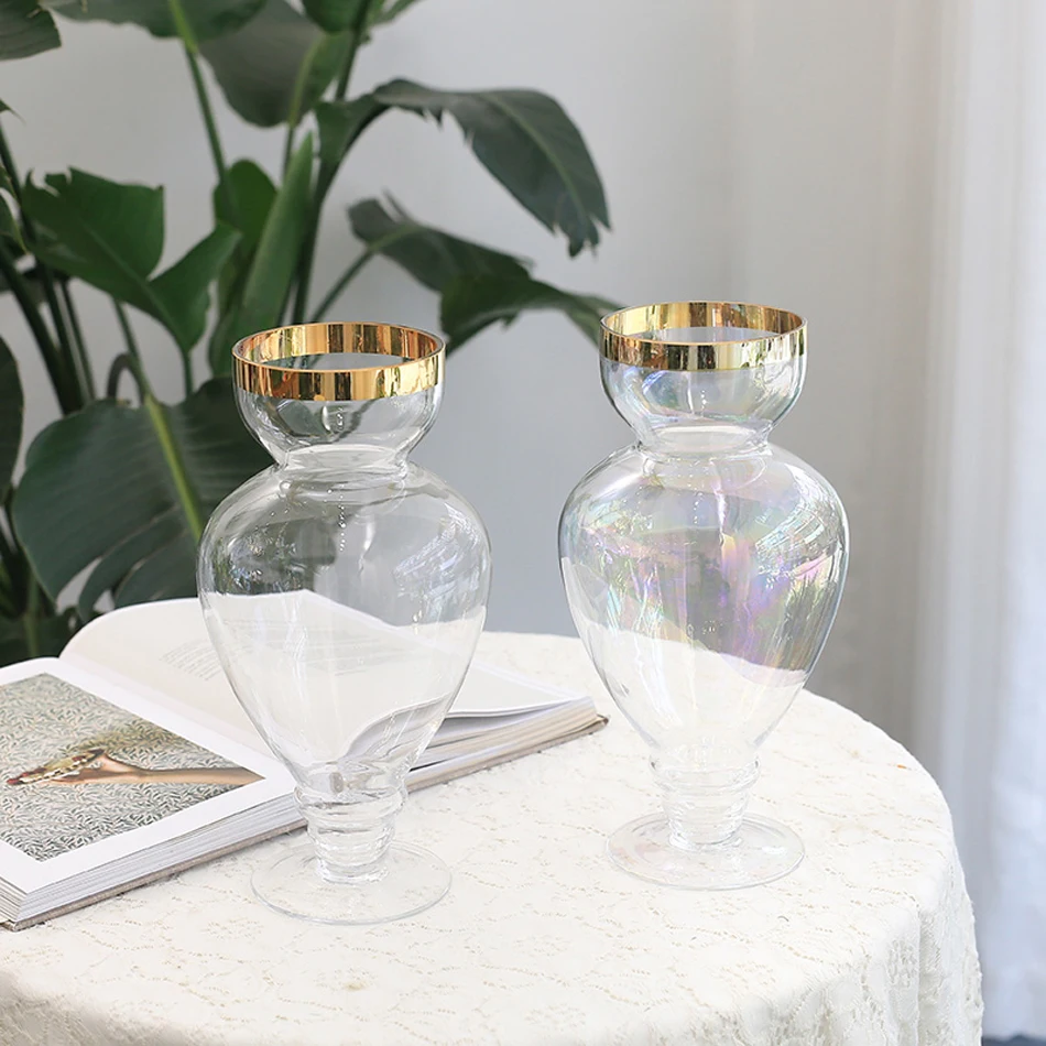 Современная стеклянная ваза ручной работы Пномпень Тыква иллюзия цвета прозрачные вазы высокое качество гидропоники ваза домашний Свадебный декор