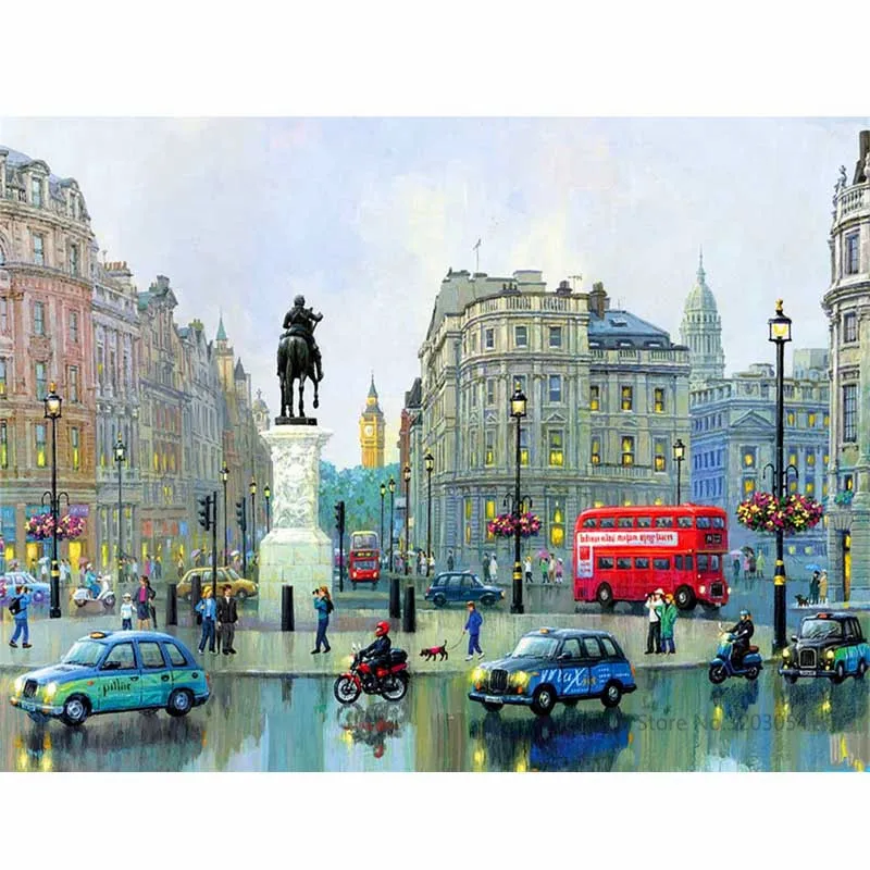 

CHUNXIA Framed DIY Painting By Numbers Car Acrylic Painting Modern Picture Home Decor For Living Room 40x50cm RA3528