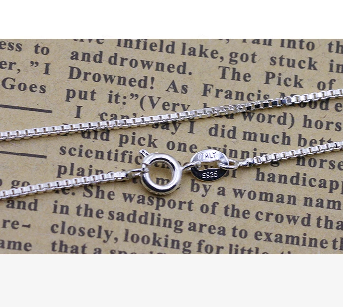 wholesale 925 Sterling Silver 1mm Box Chain Necklace Women Girls Kids Children 40cm-50cm Jewelry kolye collares collier