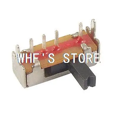 

10 Pcs PCB Mount 4 Pin 3 Position SP3T 1P3T Slide Switch Side Knob 0.1A 12V DC