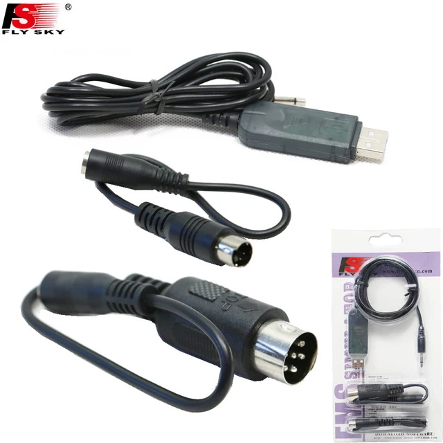 Flysky FS-SM100 USB Flight Simulator Adapter Cable for Flysky FS-i6 FS-i4 FS-TH9X FS-T4B FS-GT3 FS-GT2 Remote Controller 3