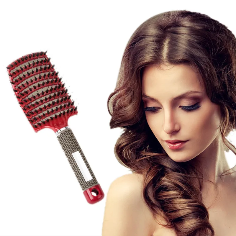 

1 PC Hair Scalp Massage Comb Hairbrush Bristle Nylon Women Wet Curly Detangle Hair Brush for Salon Hairdressing Styling Tools