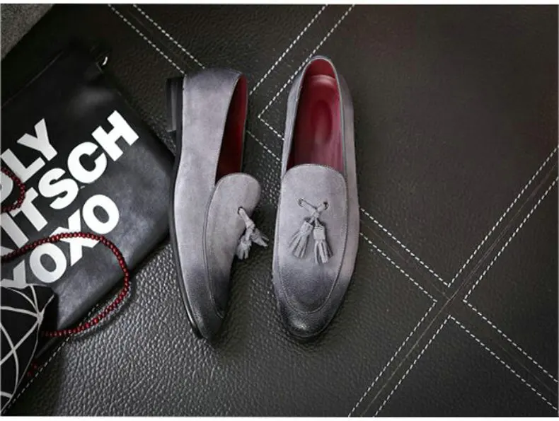 Men's Casual Shoes Mens Shoes Casual Cow Suede Leather Mens Shoes Casual Slip On Suede Men Loafers Suede Shoes Plus Size 47 48 (5)
