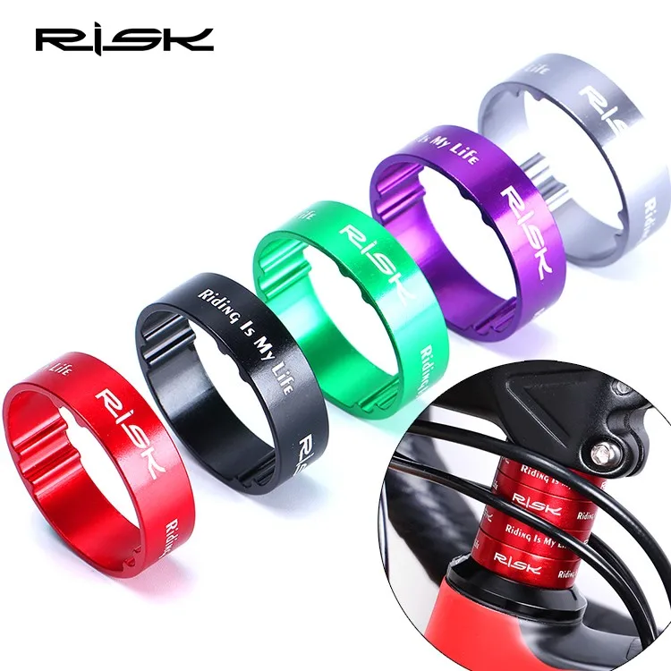 RISK Road Bike Headset Spacer ultralight Aluminum 7075 CNC Hollow Mtb