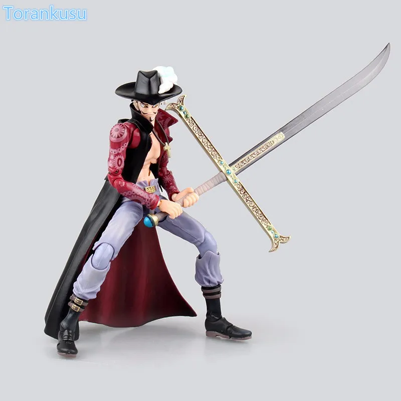 One Piece Action Figure Dracule Mihawk Shfiguarts Pvc Toy 180mm Anime 