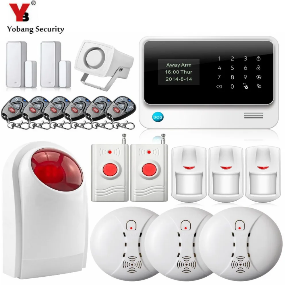 YobangSecurity Wifi GSM Home Security Alarm System G90B Touch Screen Wireless Alarm System with