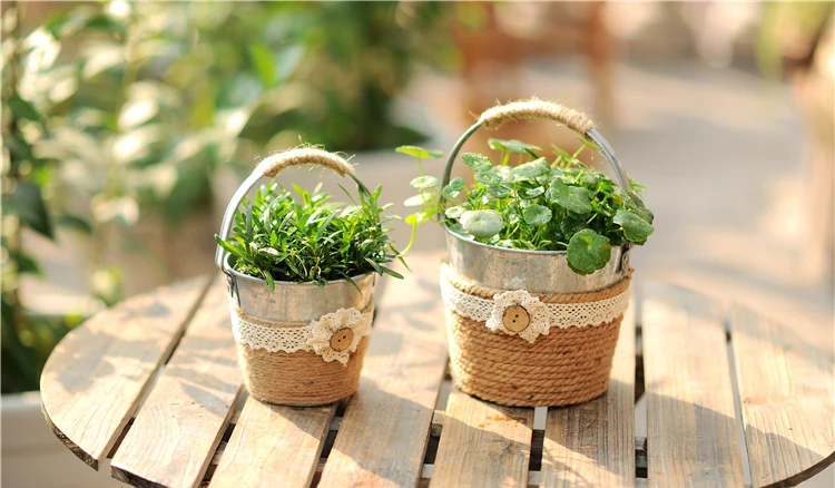 Metal Pot Garden Vintage Contryside (10)