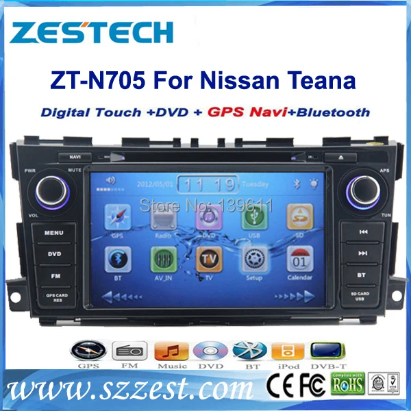 Free shipping! ZESTECH China Factory OEM 2 Din Touch screen Car DVD Gps Navigation for nissan teana 2013 2014 | Автомобили и
