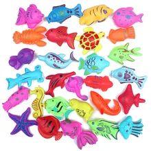 3 шт. 6-9 см Пластиковые Магнитные Плавающие Игрушки для рыбы на открытом воздухе забавные рыболовные инструменты для детей Случайная