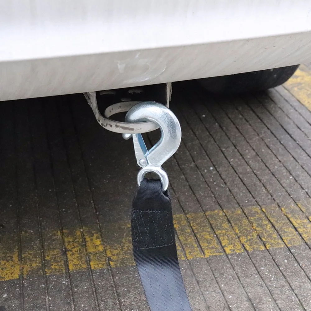 4 M 4 طن حبل قطر سترابي كابل مع السنانير تكبل عالية القوة النايلون الثقيلة ل سيارة شاحنة مقطورة SUV