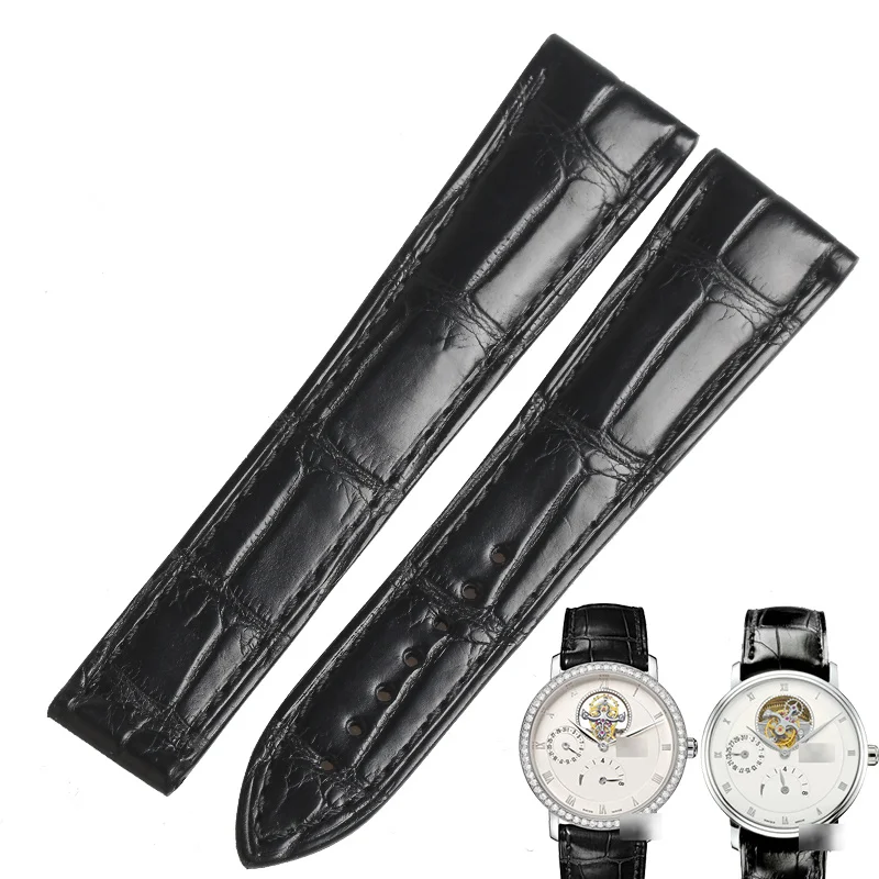 Ремешок WENTULA для наручных часов Blancpain VILLERET 6025 из кожи аллигатора/крокодиловой