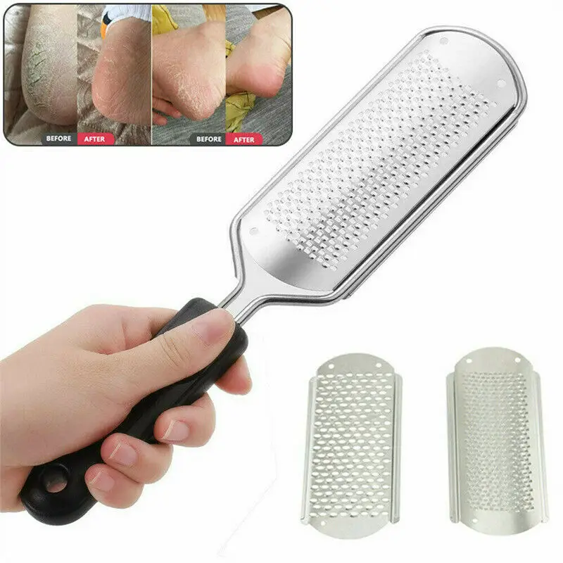 

2in1 Stainless Steel Foot File Scraper Grater Pedicure Rasp Callus Remover