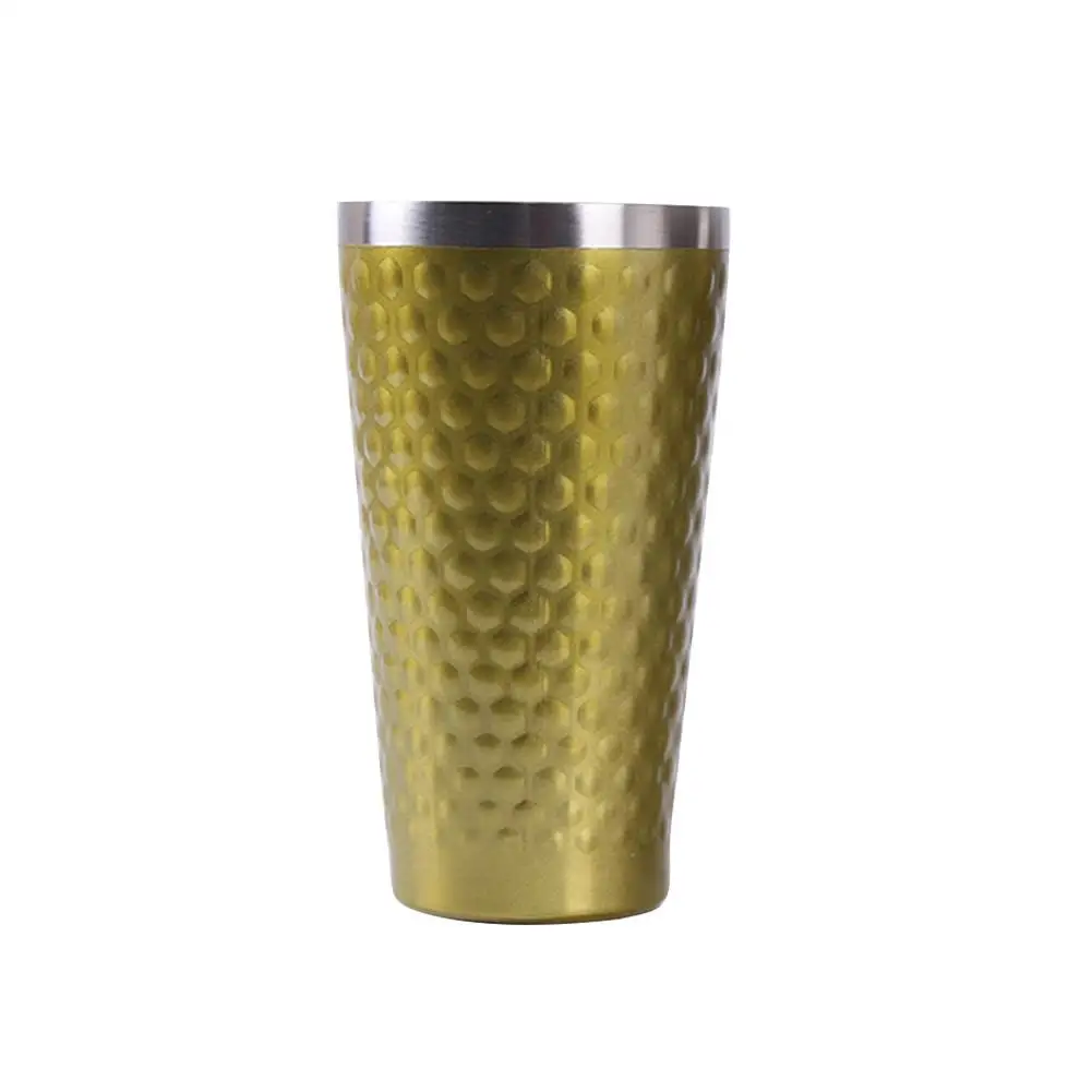 Термос-бутылка из нержавеющей стали, чашка для живота, термобутылка с рисунком рыбьей чешуи, двухслойная Термокружка - Цвет: Gold